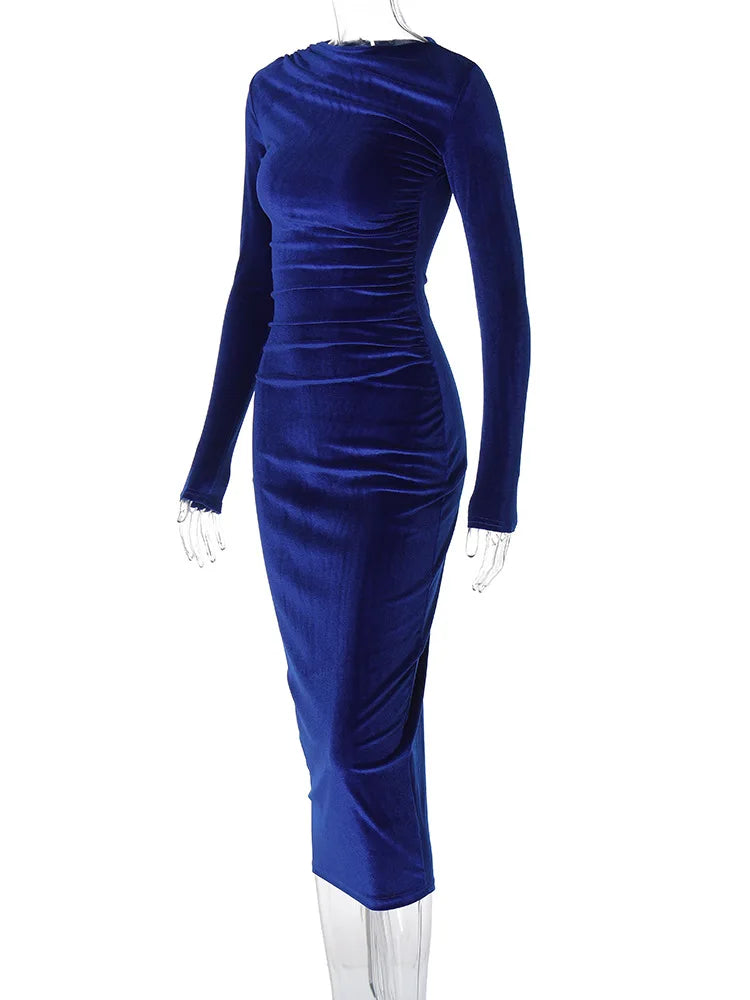 Velvet midi dress - Lorenza
