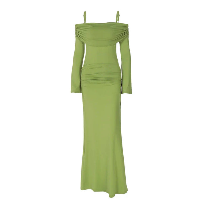 Maxi dress with off-shoulder and strap design - Gala