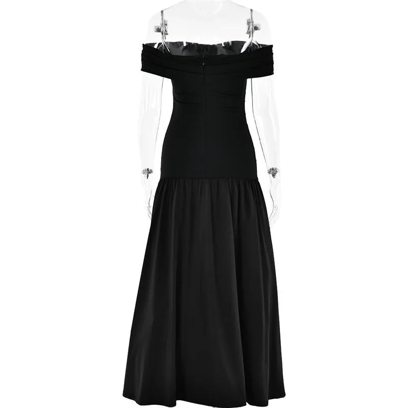 Maxi off-shoulder dress - Tehila