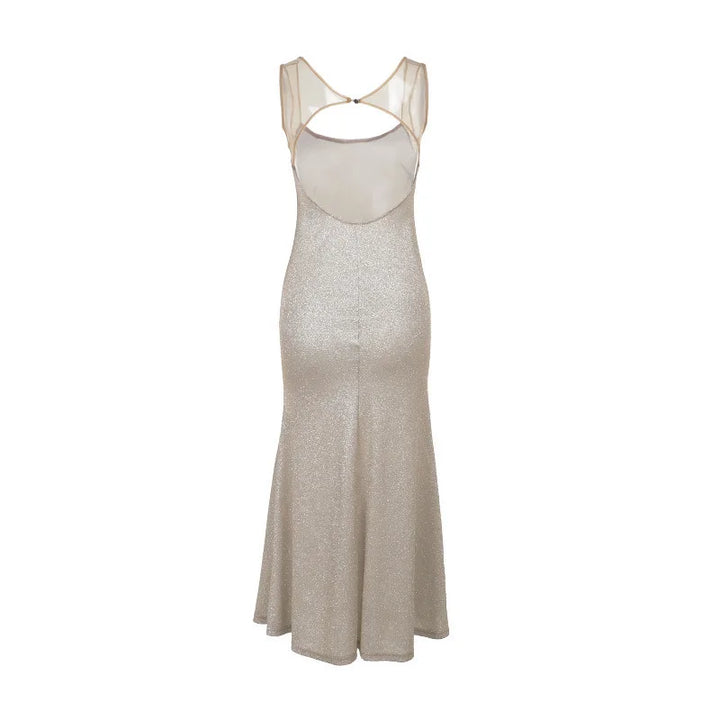 Sequin maxi dress with open back - SPARKLE