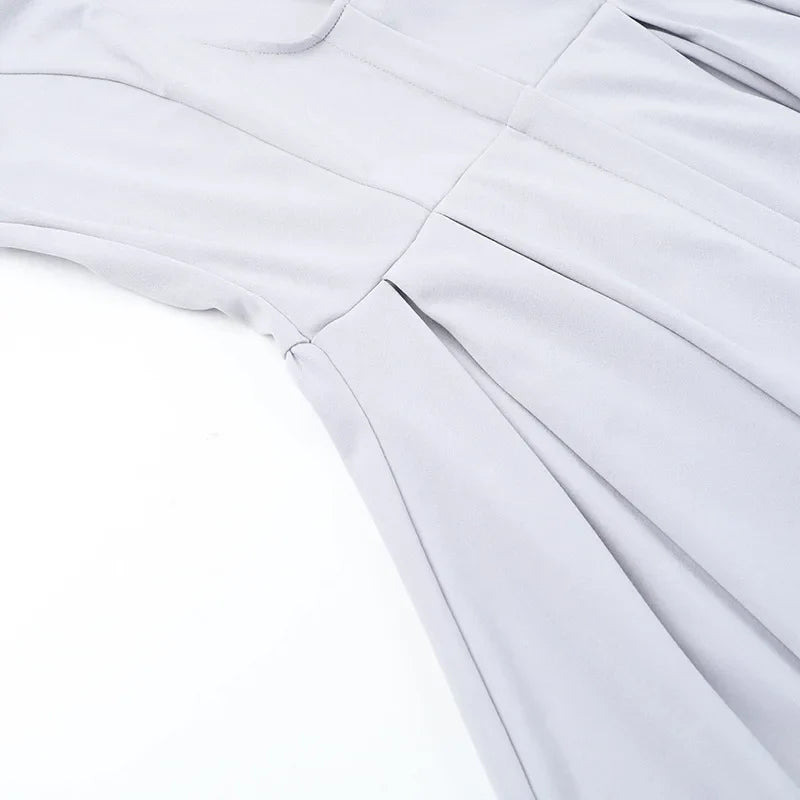 Tailored mini A-line dress with neckline design - Naomi