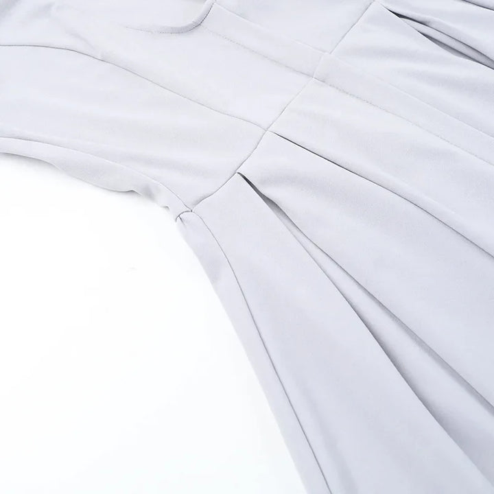 Tailored mini A-line dress with neckline design - Naomi