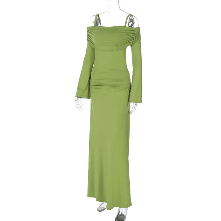 Maxi dress with off-shoulder and strap design - Gala