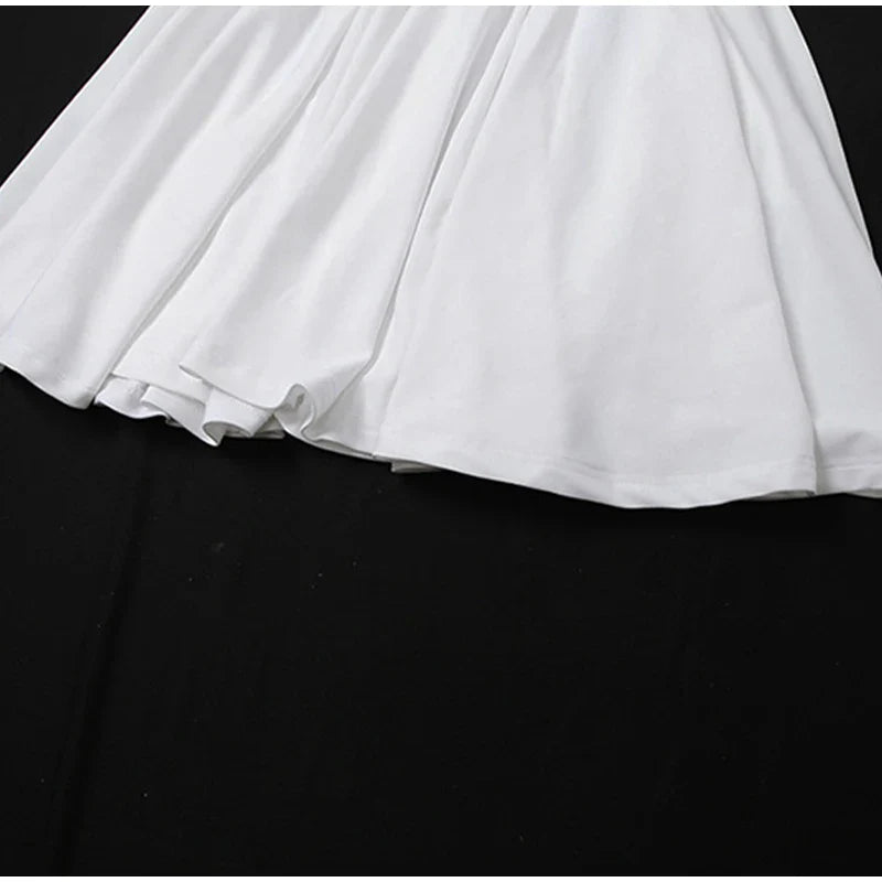 Linen Mini Dress in A-Line with Open Back - Marilyn