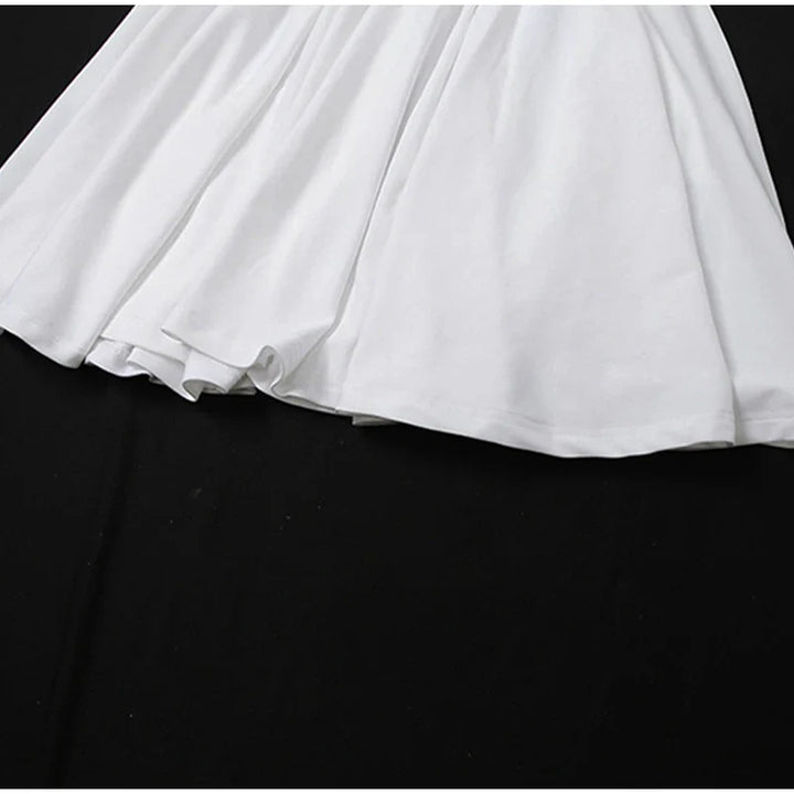 Linen Mini Dress in A-Line with Open Back - Marilyn