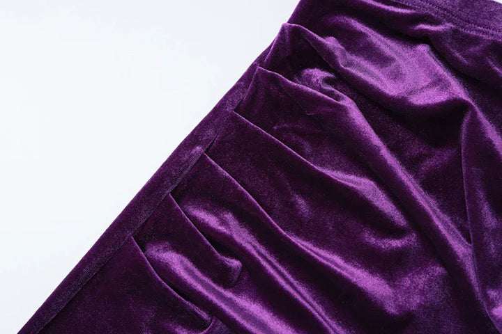 Velvet Two-Piece Set with Fitted Maxi Skirt and Top - Miranda