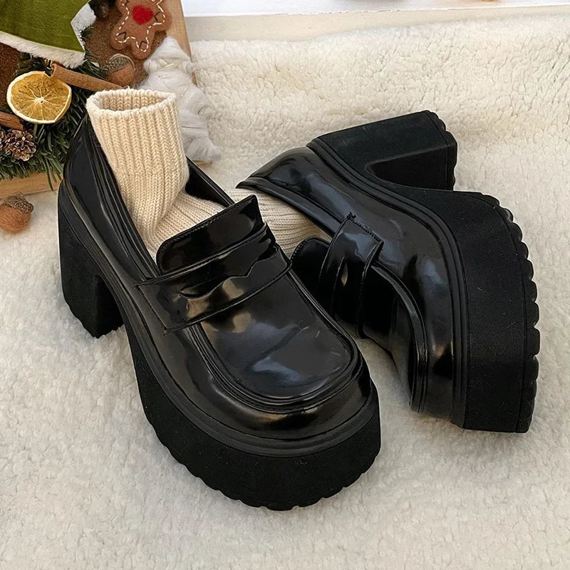 Platform Heel Loafers - Nelly