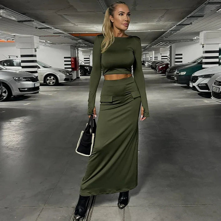 Two-piece set with top and maxi skirt - Buddy