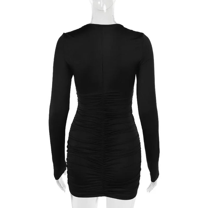 Fitted mini dress with cutouts and studded buckle design - Mace