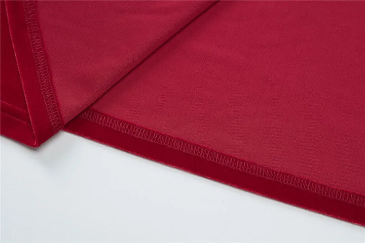 Maxi Velvet Dress with Dropped Collar and Open Back - Marla