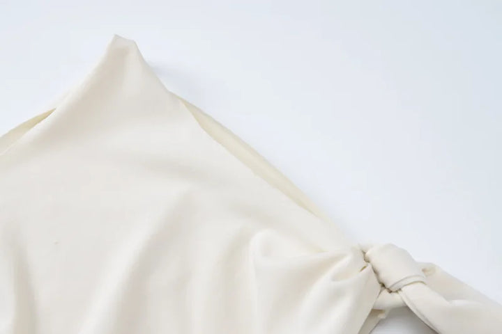 Elegant Maxi Dress with Shoulder Tie - Yolanda