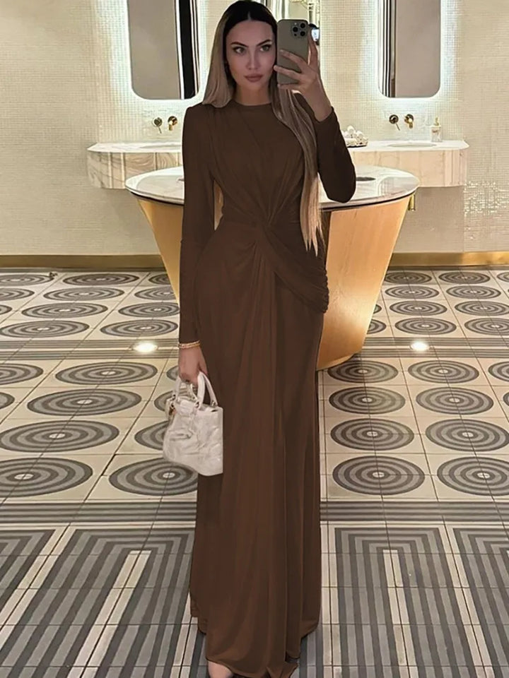 Maxi Dress with Pleated Detailing - Noelle