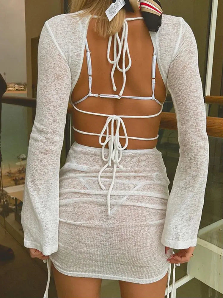 Transparent mini beach dress - Liv