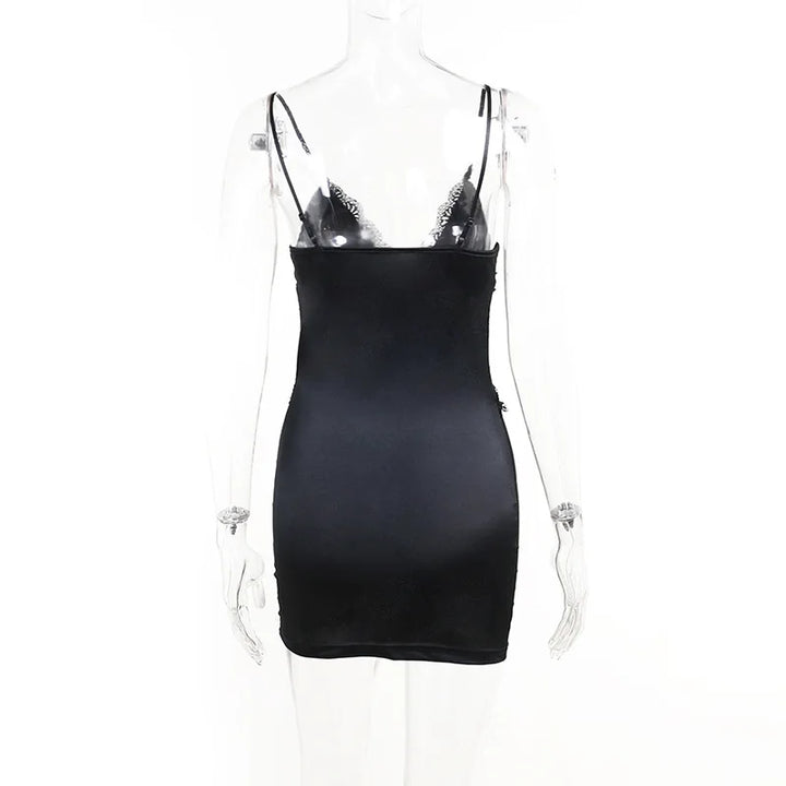Mini Dress with Lace Inserts - Kylie