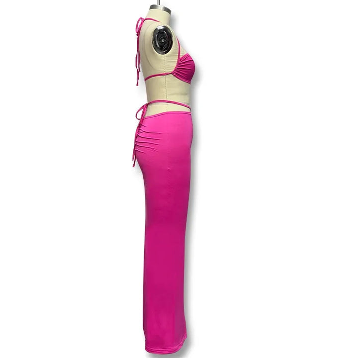 Two-Piece Set with Fitted Skirt and Top - MILI