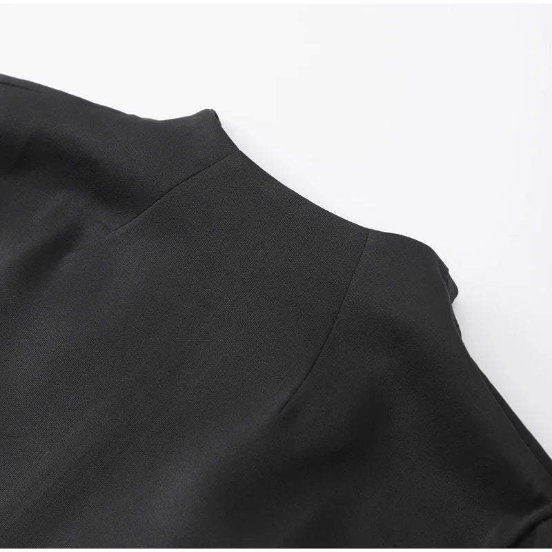 Tailored mini dress with hourglass silhouette and pocket decoration - Nils