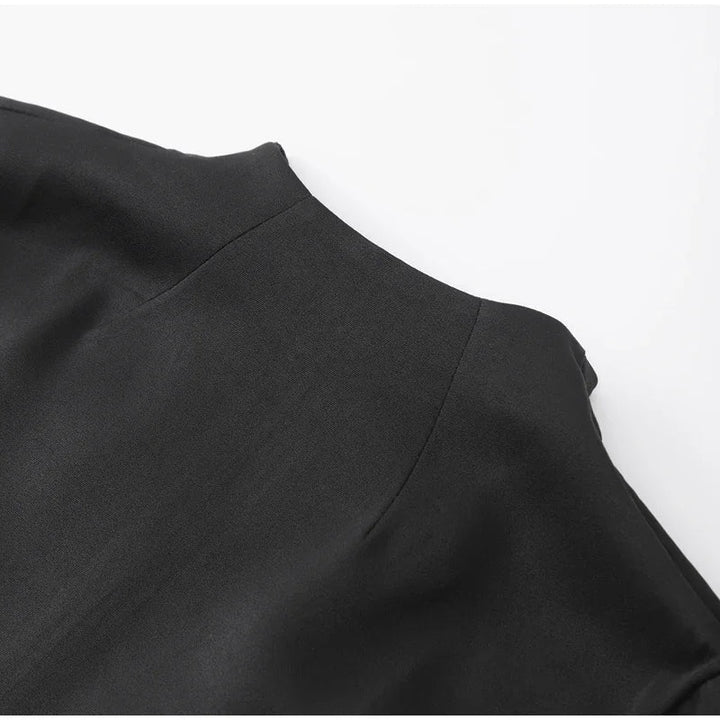 Tailored mini dress with hourglass silhouette and pocket decoration - Nils
