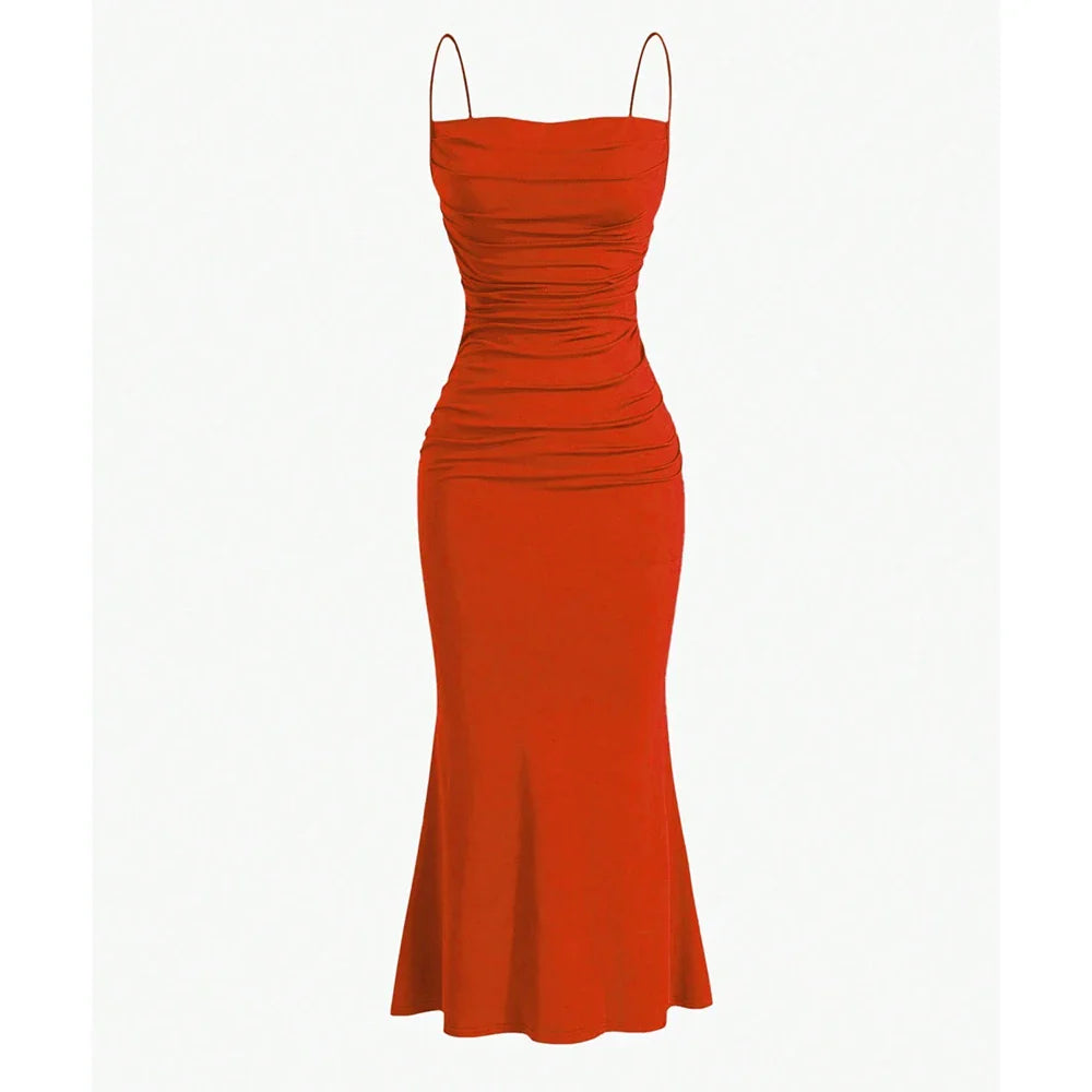 Elegant spaghetti strap maxi dress - Emberly