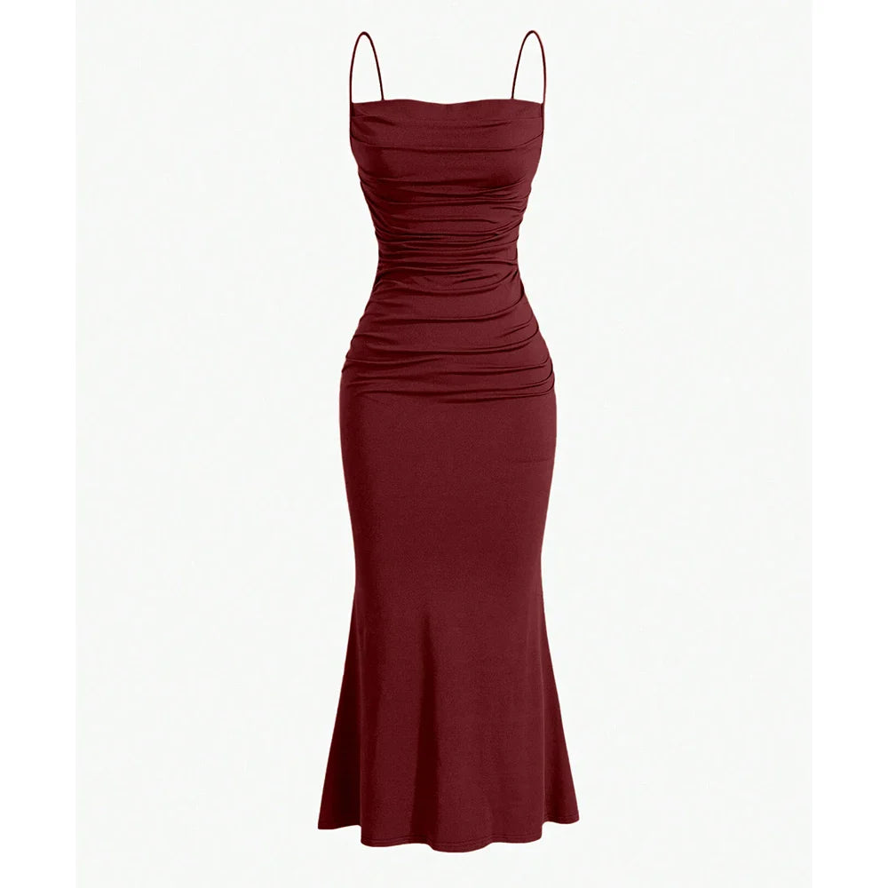 Elegant spaghetti strap maxi dress - Emberly