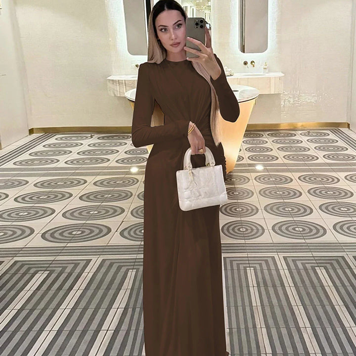Maxi Dress with Pleated Detailing - Noelle