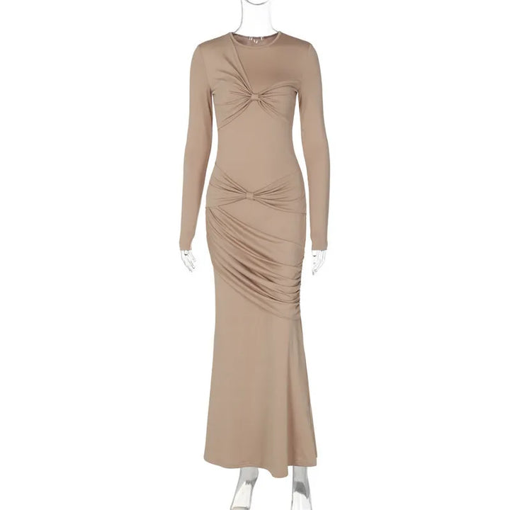 Maxi Dress with Pleats Design - Passy