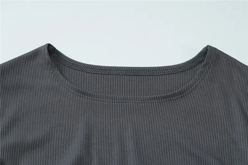 Modest knitted A-line maxi dress with waist ties - Liri