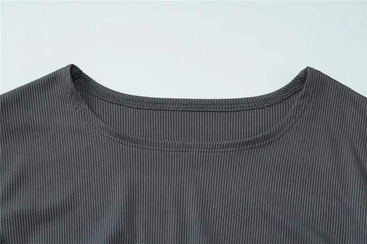 Modest knitted A-line maxi dress with waist ties - Liri