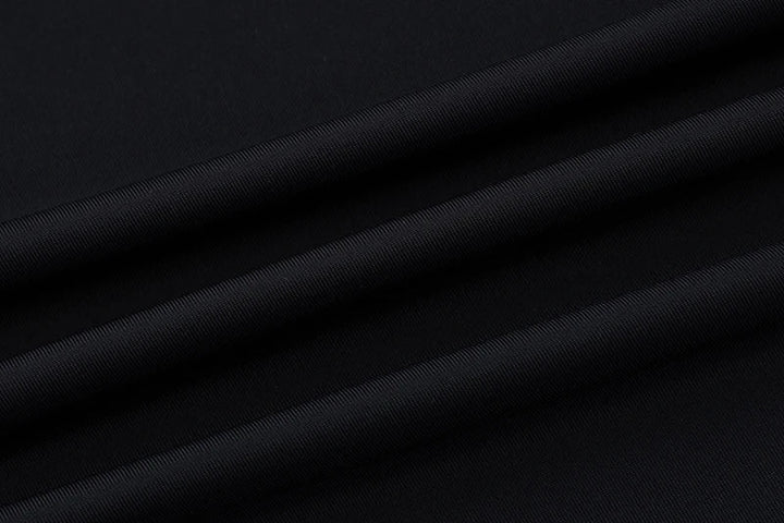 Mini Dress with Open Back, Asymmetric Collar, and Neck Tie Decoration - Rain