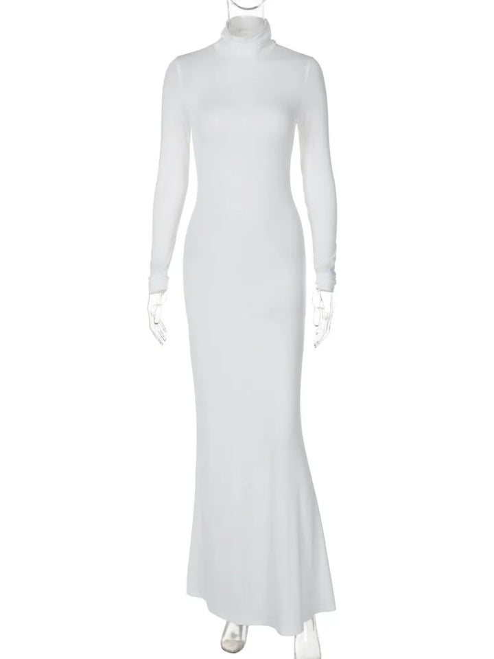 Modest Maxi Dress with Turtleneck - CALA