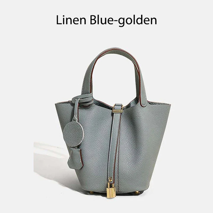 Leather bag with classic design