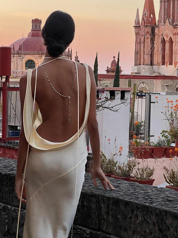 Satin Maxi Dress - Elite