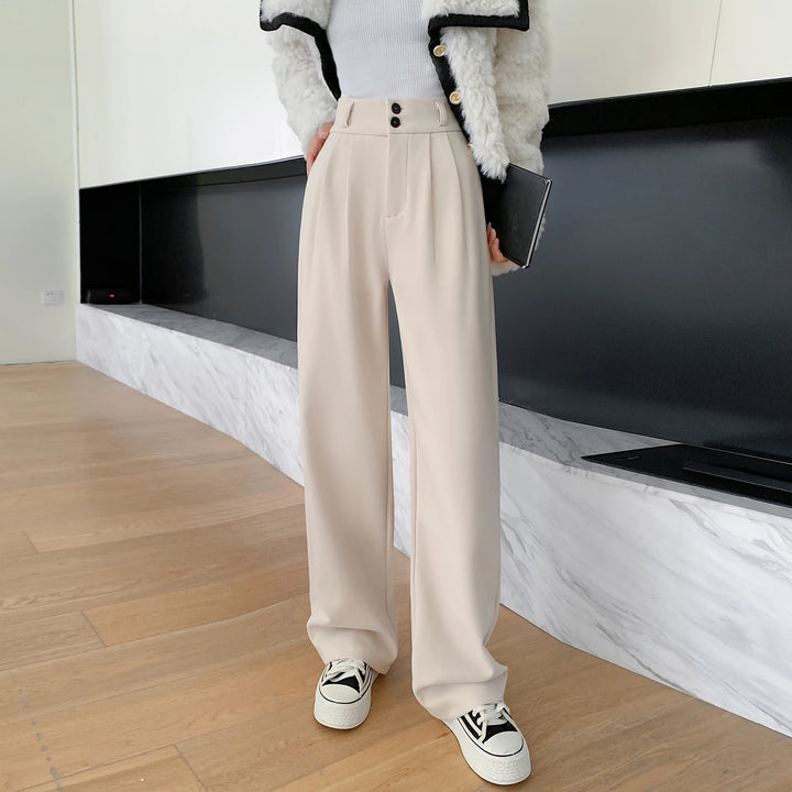 Tailored Wool Pants High Waist