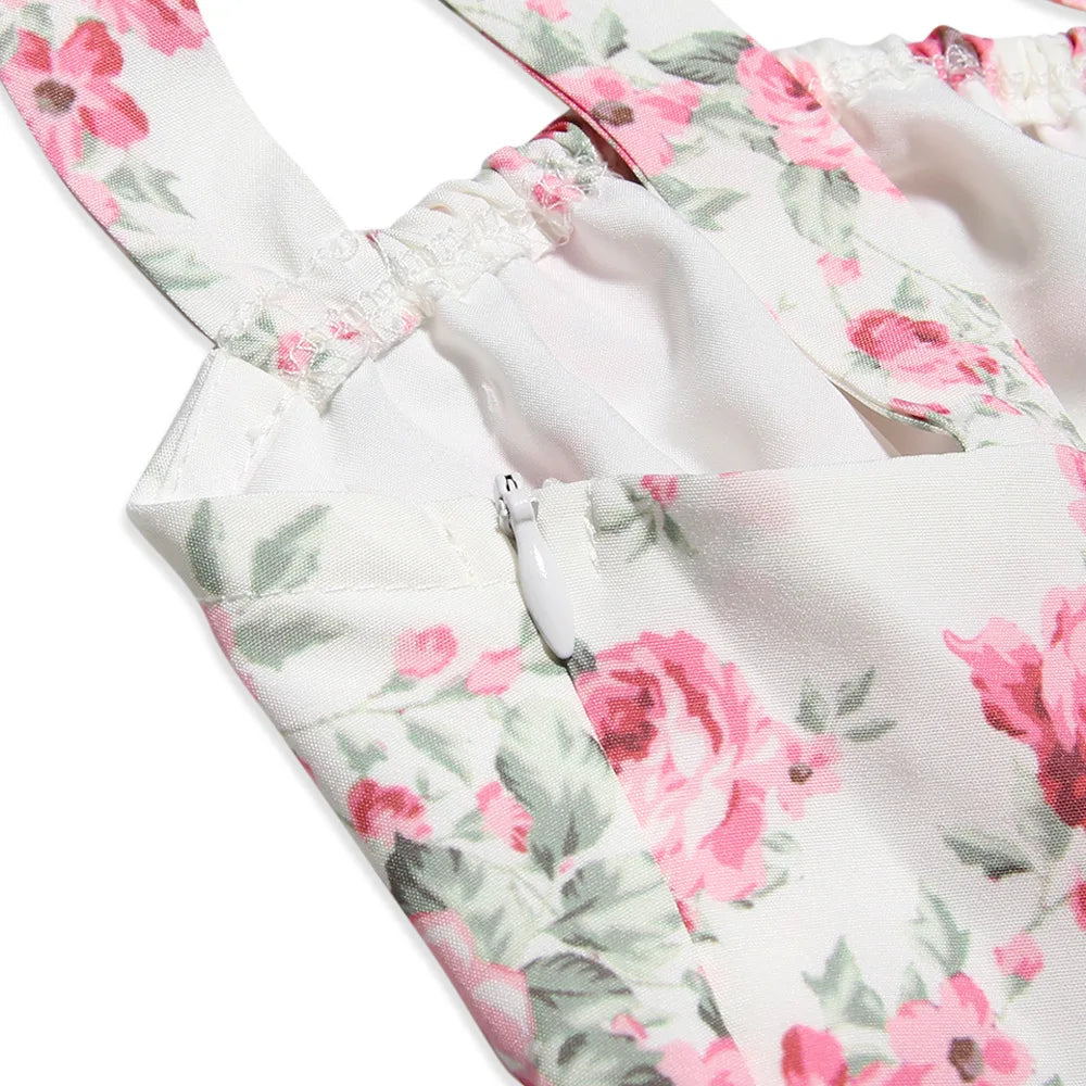 Summer Midi Dress with Rustic Design and Slit Decoration - Angelica