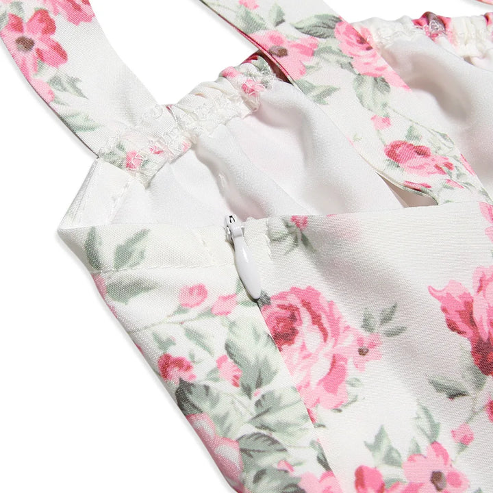 Summer Midi Dress with Rustic Design and Slit Decoration - Angelica