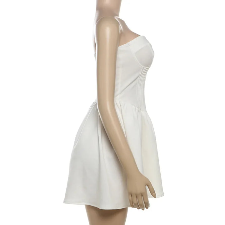 A-line strapless mini dress - Louisa