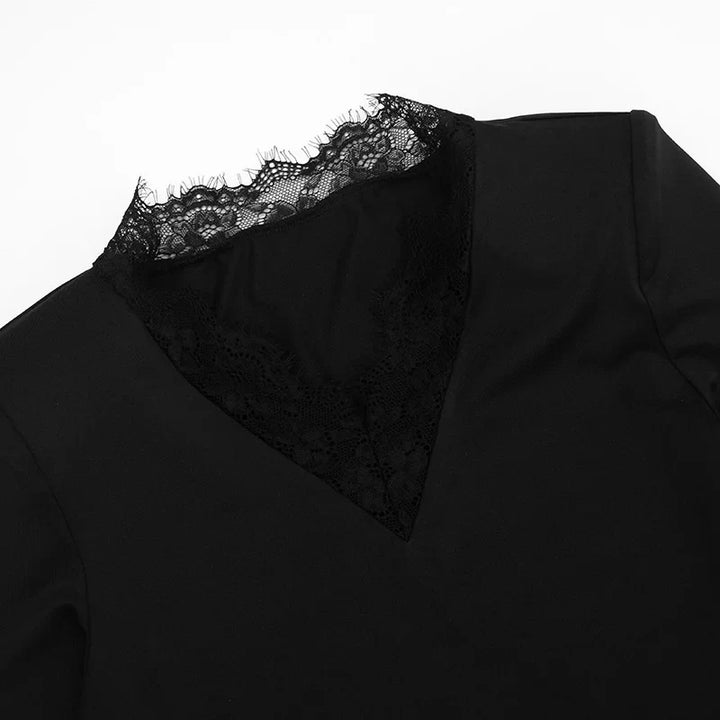 Mini Dress with Lace Decoration - MIRAN
