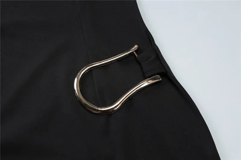 Mini dress with special design, buckle, and train decoration - Morgan