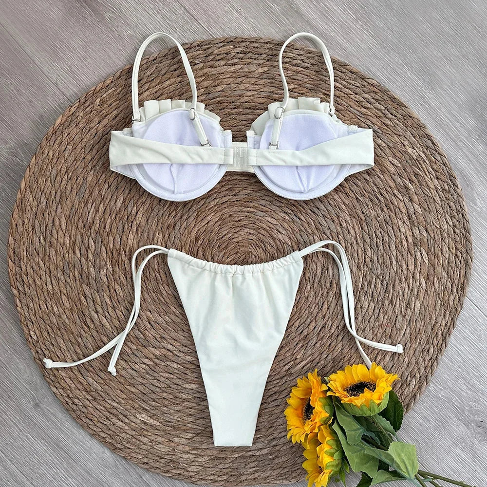 Low-Rise Bikini with Shell Design - Ursula