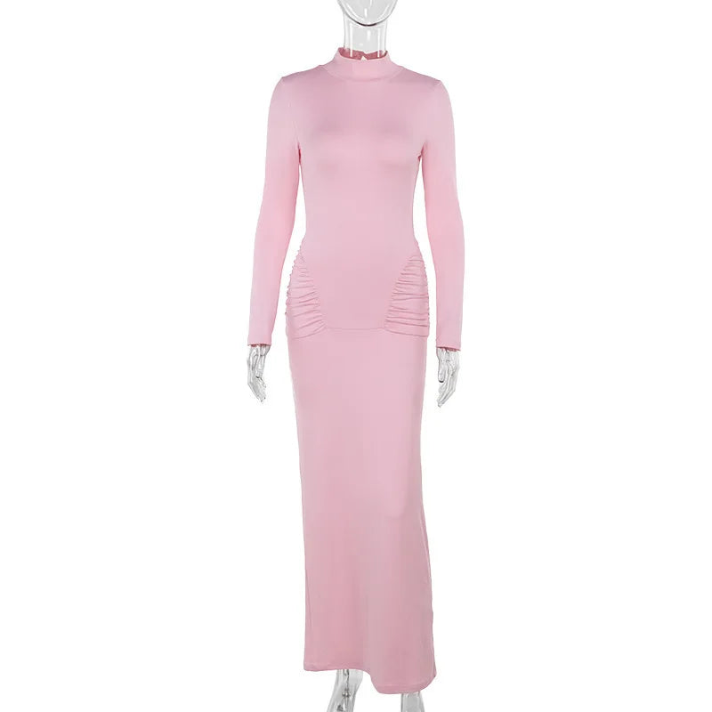 Golf maxi dress with ruching decoration - Veredet