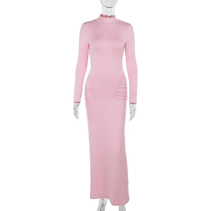 Golf maxi dress with ruching decoration - Veredet
