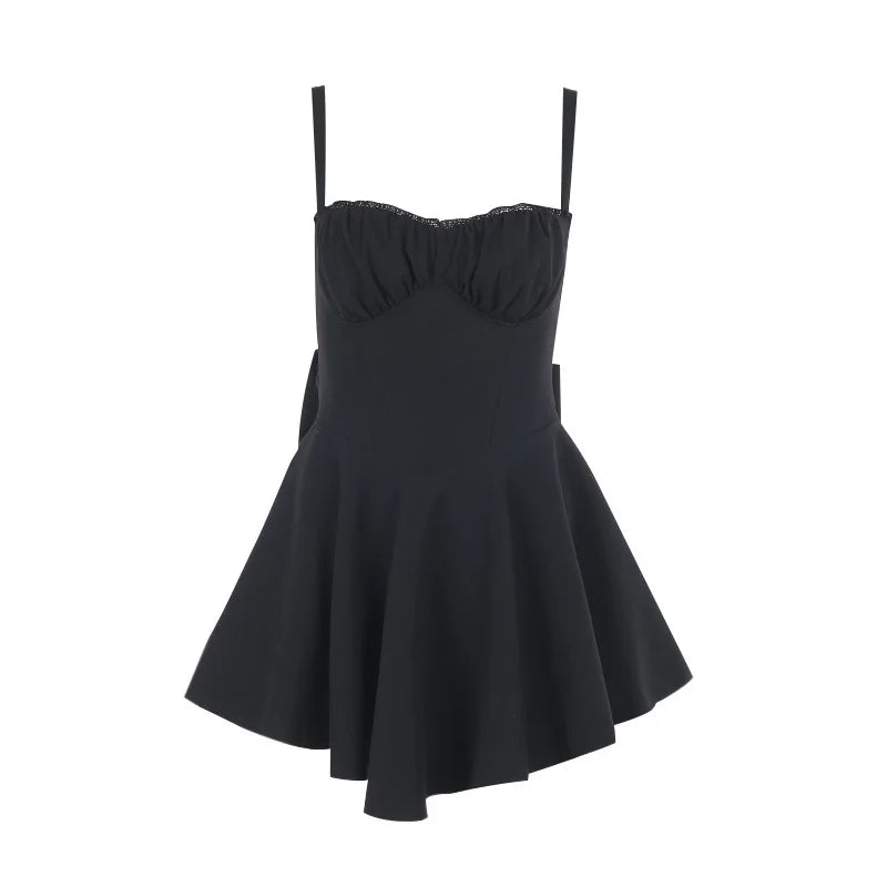 A-line mini dress with bow detail on the back - Ramona