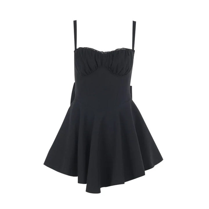 A-line mini dress with bow detail on the back - Ramona