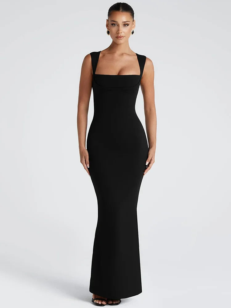 Fitted and Flattering Maxi Dress - Miller