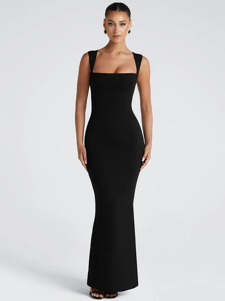 Fitted and Flattering Maxi Dress - Miller