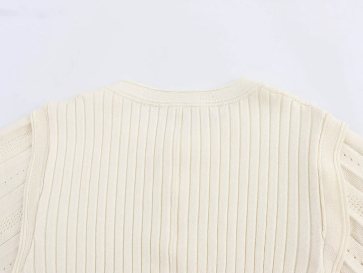Midi Knitted Dress with French Vintage Design - Mimi