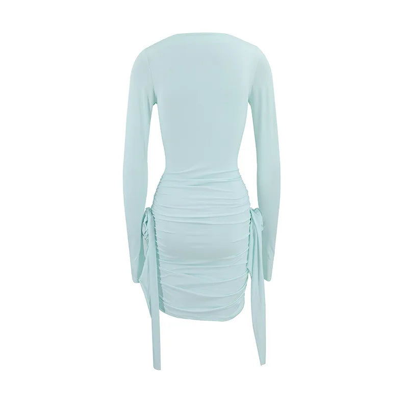 Mini dress with floral appliqué and ruffles - Orala
