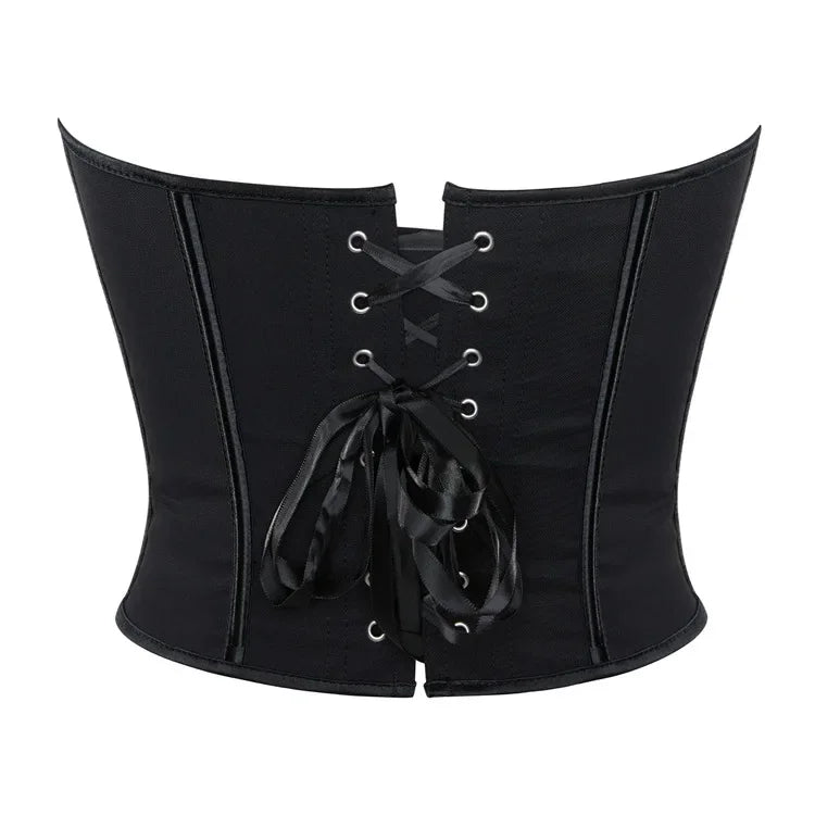 Strapless Corset with Pin Closure and Back Tie for Waist Shaping - Jayla