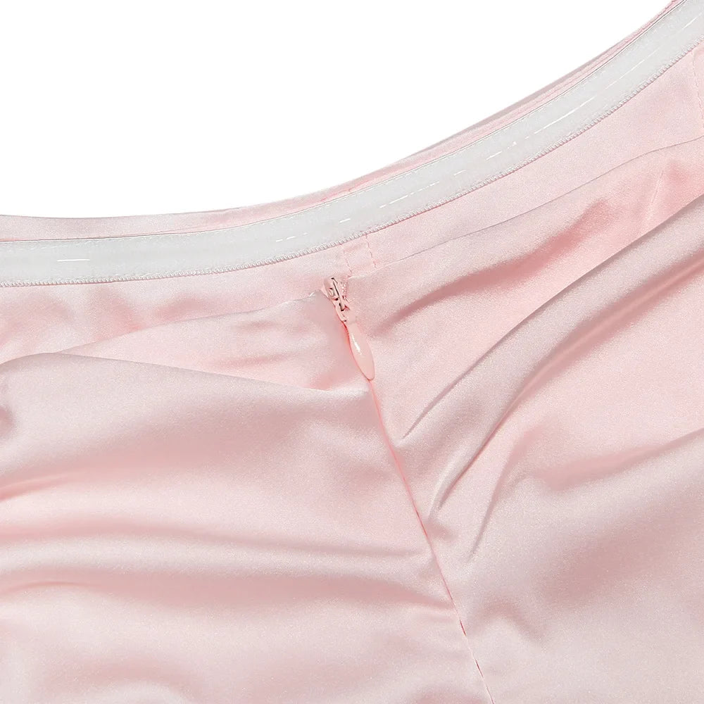 Strapless Satin Mini Dress - Lavi