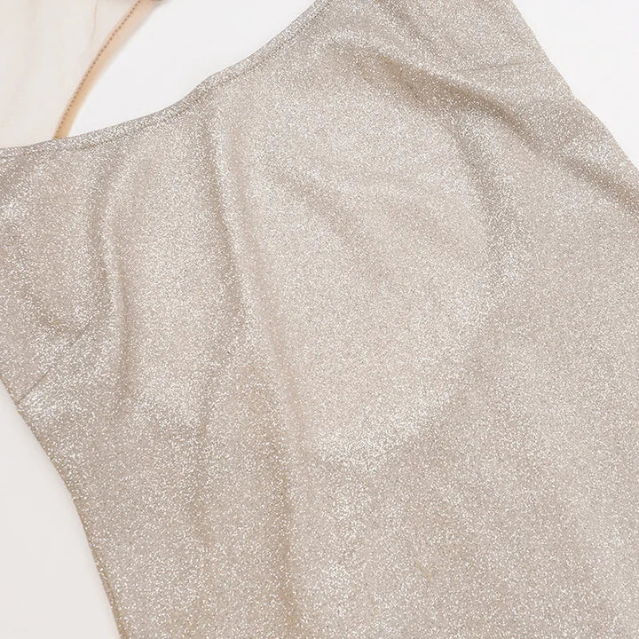 Sequin maxi dress with open back - SPARKLE