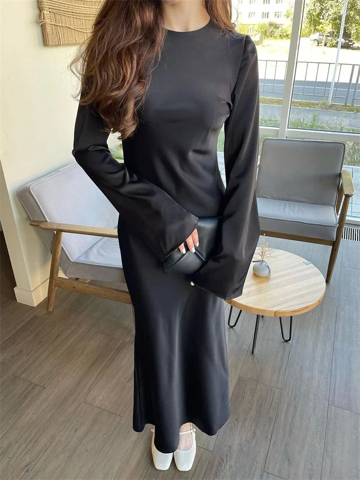 Satin maxi dress - Dekel
